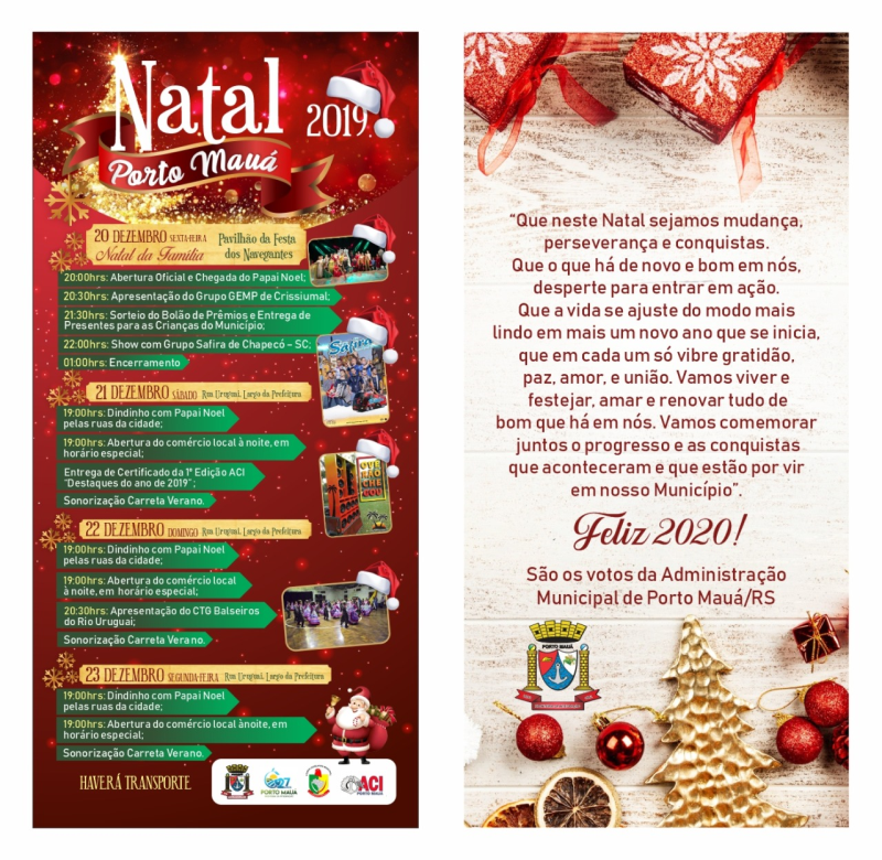 Programação Natal 2019